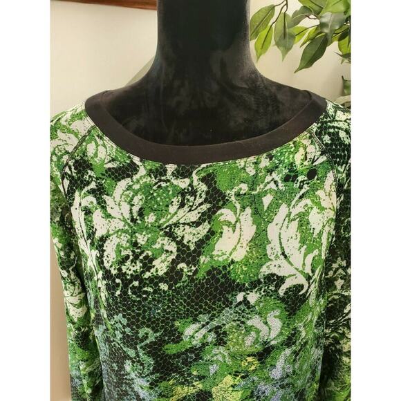 Sunset Rd Women's Multicolor 100% Polyester Round Neck Long Sleeve Shirt Size 12 - Picture 2 of 11
